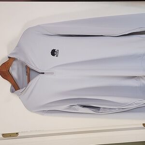 Peter Millar Light Gray Performance Quarter-Zip Jacket